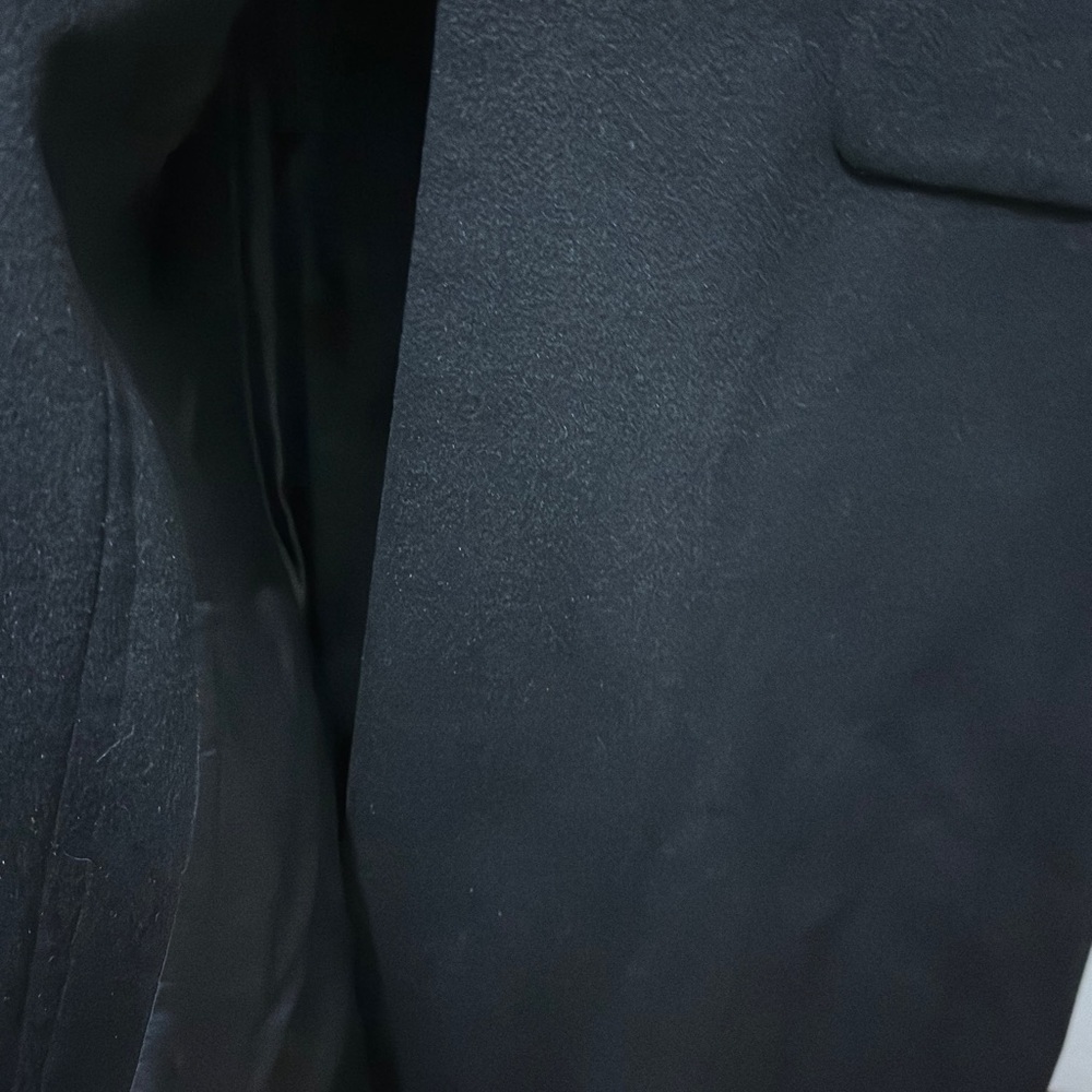 347 Burberry London | NWOT Italy $2900 Black Wool Cashmere Hooded Coat (Size 12) - Picture 12 of 13